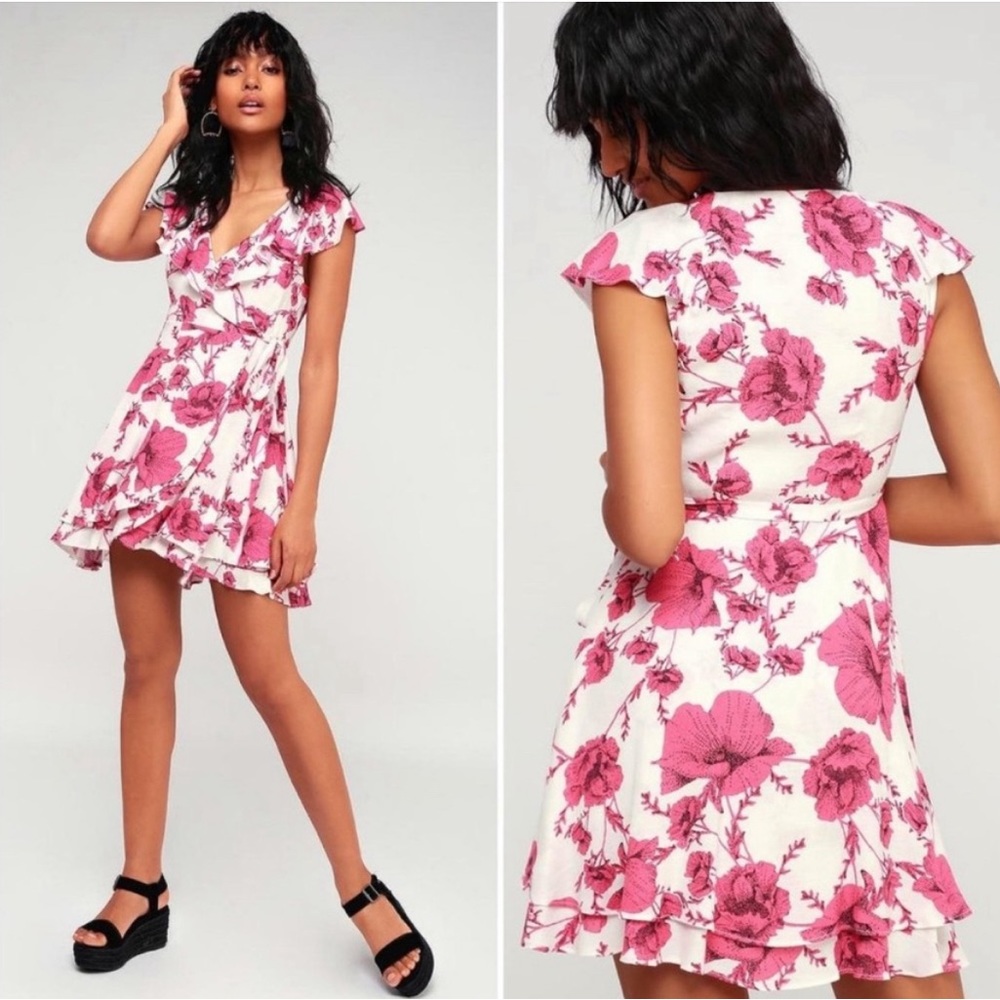 Free People French Quarter Printed Mini Wrap Dress
